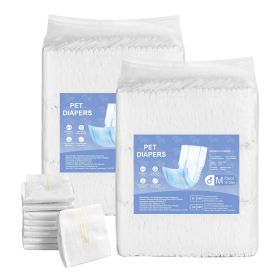 VEVOR Disposable Male Dog Diapers, Super Absorbent Male Dog Wraps, 360 ° Leak-Proof Belly Bands with Wetness Indicator for Doggies in Heat, Training