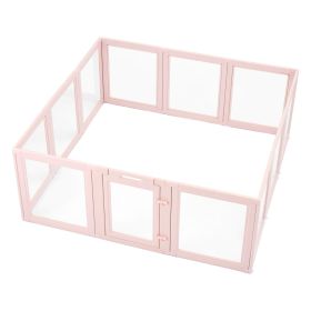 VEVOR Dog Whelping Box, 60x59x23 in Transparent Plastic Dog Whelping Pen for X-Large Sized Dogs, Waterproof Puppy Playpen with Windows & Door Lock