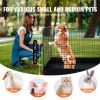 VEVOR Dog Playpen, 4 Pcs 24 x 36 in Panels Foldable Metal Pet Exercise Pen, Dog Fence Indoor and Outdoor Pen with Door, Top Cover, and Bottom Pad