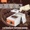 VEVOR Chocolate Tempering Machine, 9 Lbs 2 Tanks Chocolate Melting Pot with TEMP Control 86-185 F