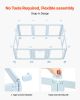VEVOR Dog Whelping Box, 76x49x30 in Plastic Dog Whelping Pen for Large Sized Dogs, Waterproof Puppy Playpen with Transparent Windows & Door Lock