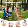 VEVOR Dog Playpen, 8 Pcs 30"H x 24"W Panels Foldable Metal Pet Exercise Pen, Dog Fence Indoor and Outdoor Pen with Door, 600D Oxford Fabric Top Cover