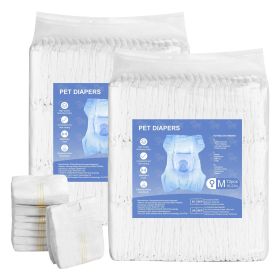 VEVOR Disposable Dog Diapers, Super Absorbent Female Dog Diapers, 360° Leak-Proof Female Doggy Pet Diaper with Wetness Indicator for Heat Period (Style: Female Dog Diapers, size: Medium (144 Count))